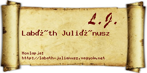 Labáth Juliánusz névjegykártya